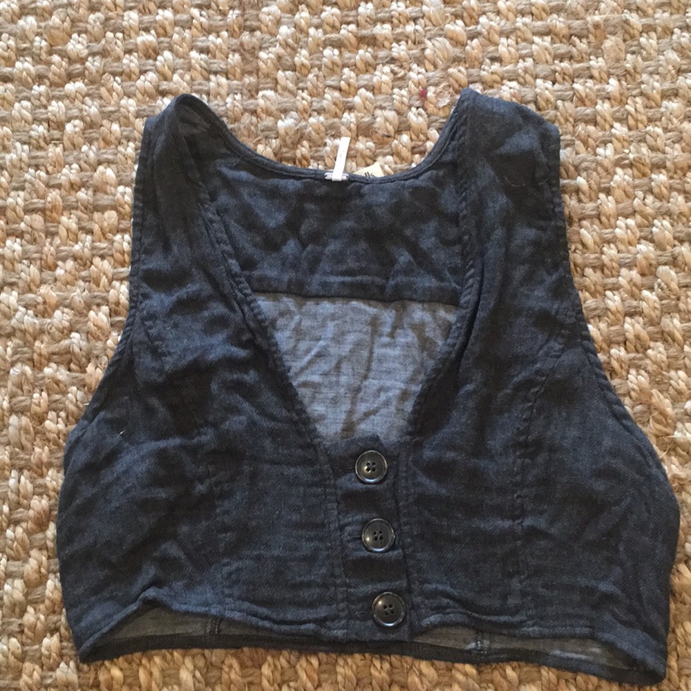 NWOT Free People gray vest size 10